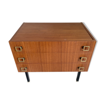Mahogany and metal dresser, France 1960