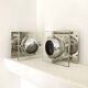 Lot de 2 appliques eyeball Space Age chrome vintage - années 70