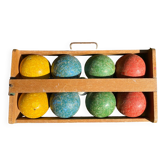 Ancien jeu de boules en bois vintage
