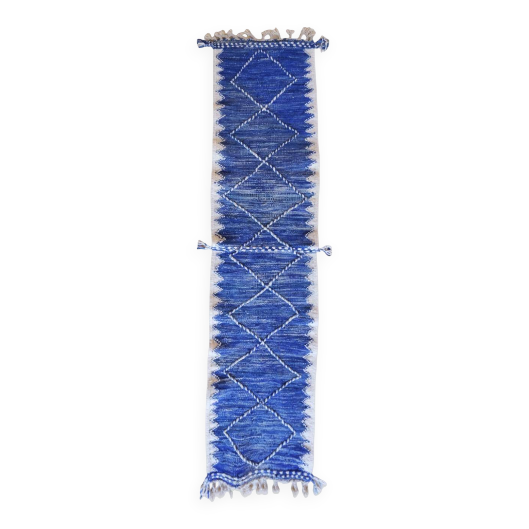 Tapis de couloir bleu