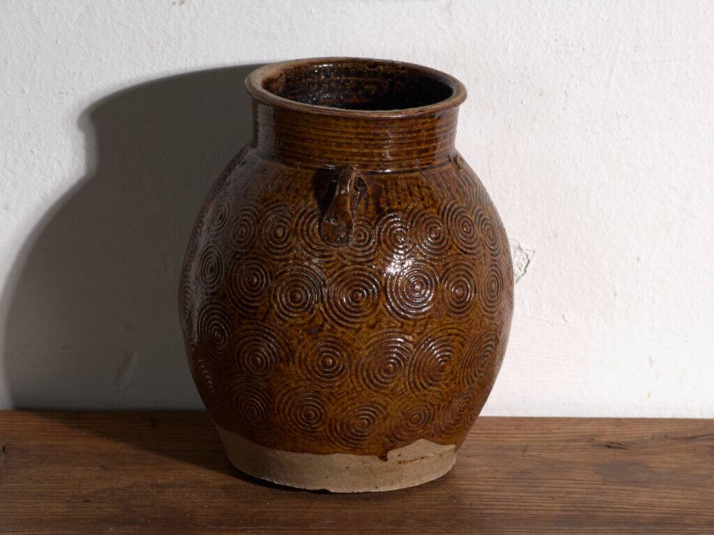 Ancient Chinese glazed stoneware vase – China, circa 1900