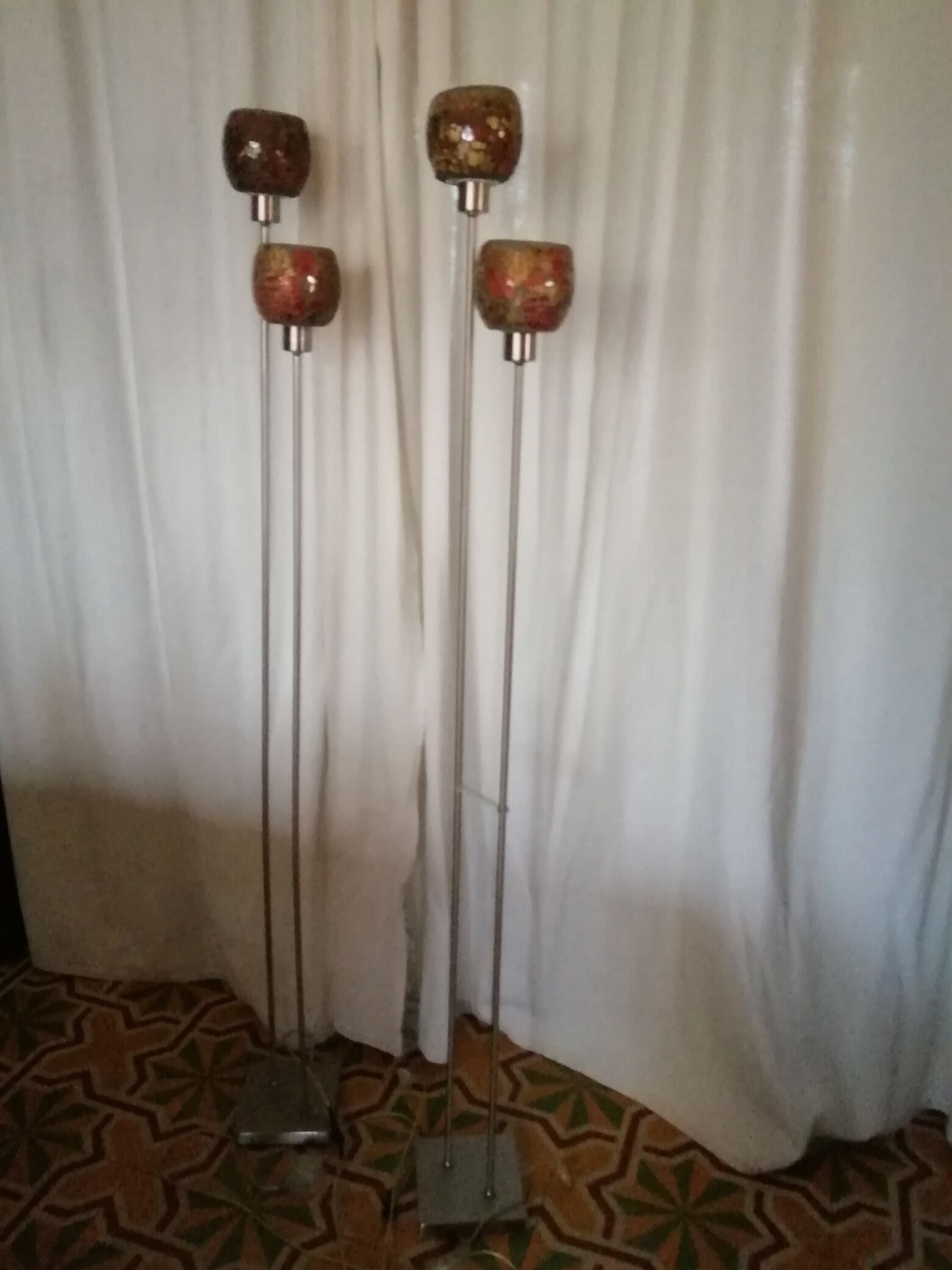 Pair of vintage lampposts an 80