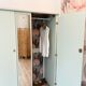 Armoire des années 70 revisitée - Vert pastel