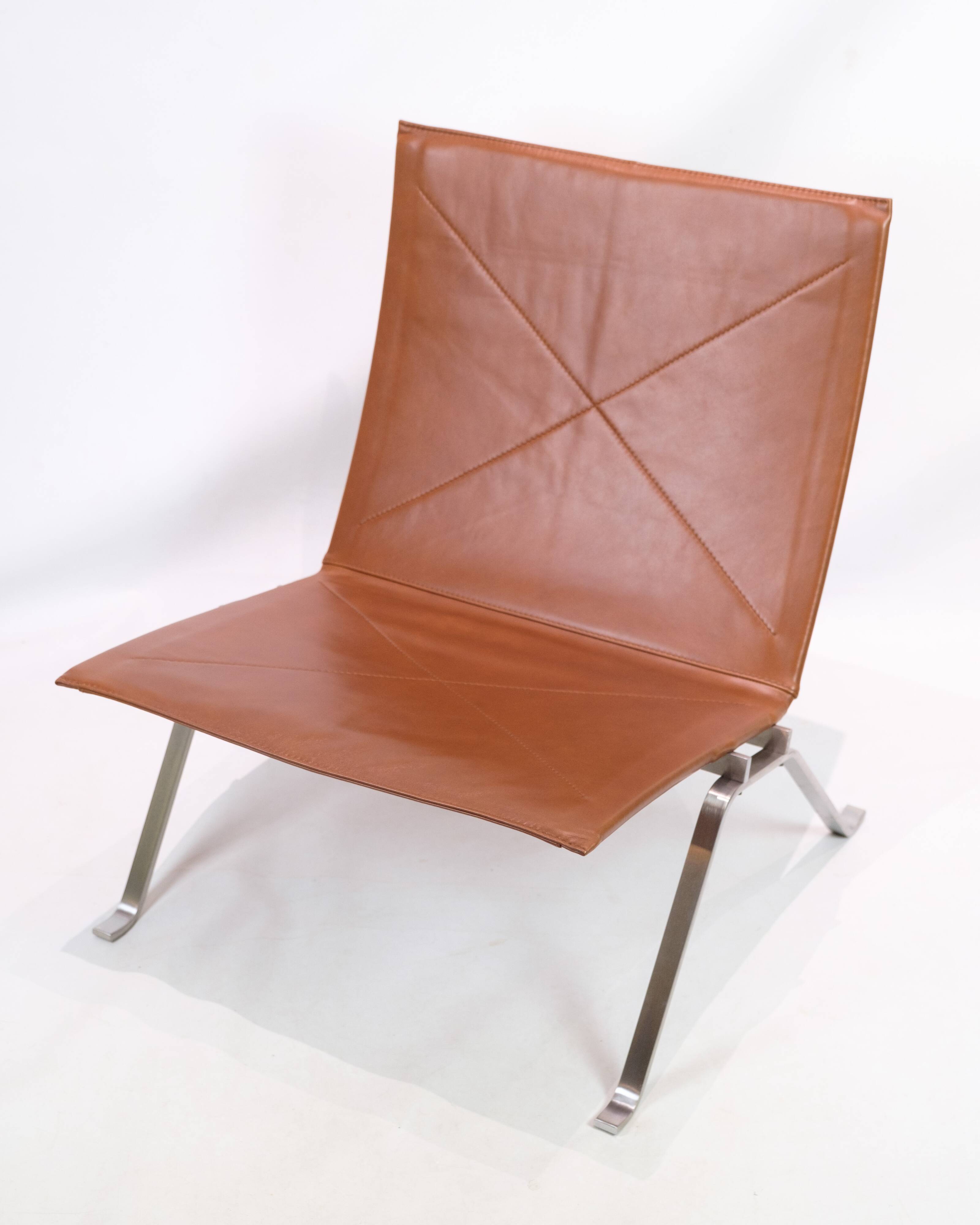 Lounge Chair Model PK 22 Made In Walnut Elegance Leather By Poul Kjærholm For Fritz Hansen
