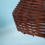Bohemian suspension from the sixties, woven vintage lampshade.