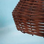 Bohemian suspension from the sixties, woven vintage lampshade.