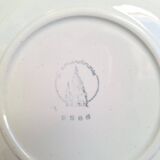 10 Amandinoise soup plates with blue oak leaves