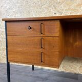 60s 70s teak desk by Günter Renkel for Rego Mobile Germany