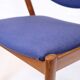 Set of six dining chairs - Model 42 - teak & blue fabric - Kai Kristiansen - Schou Andersen - 1960s
