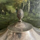 Silver tureen, pine cone handle