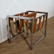 Leather and Chrome Magazine Holders "Novatrend" - XXth