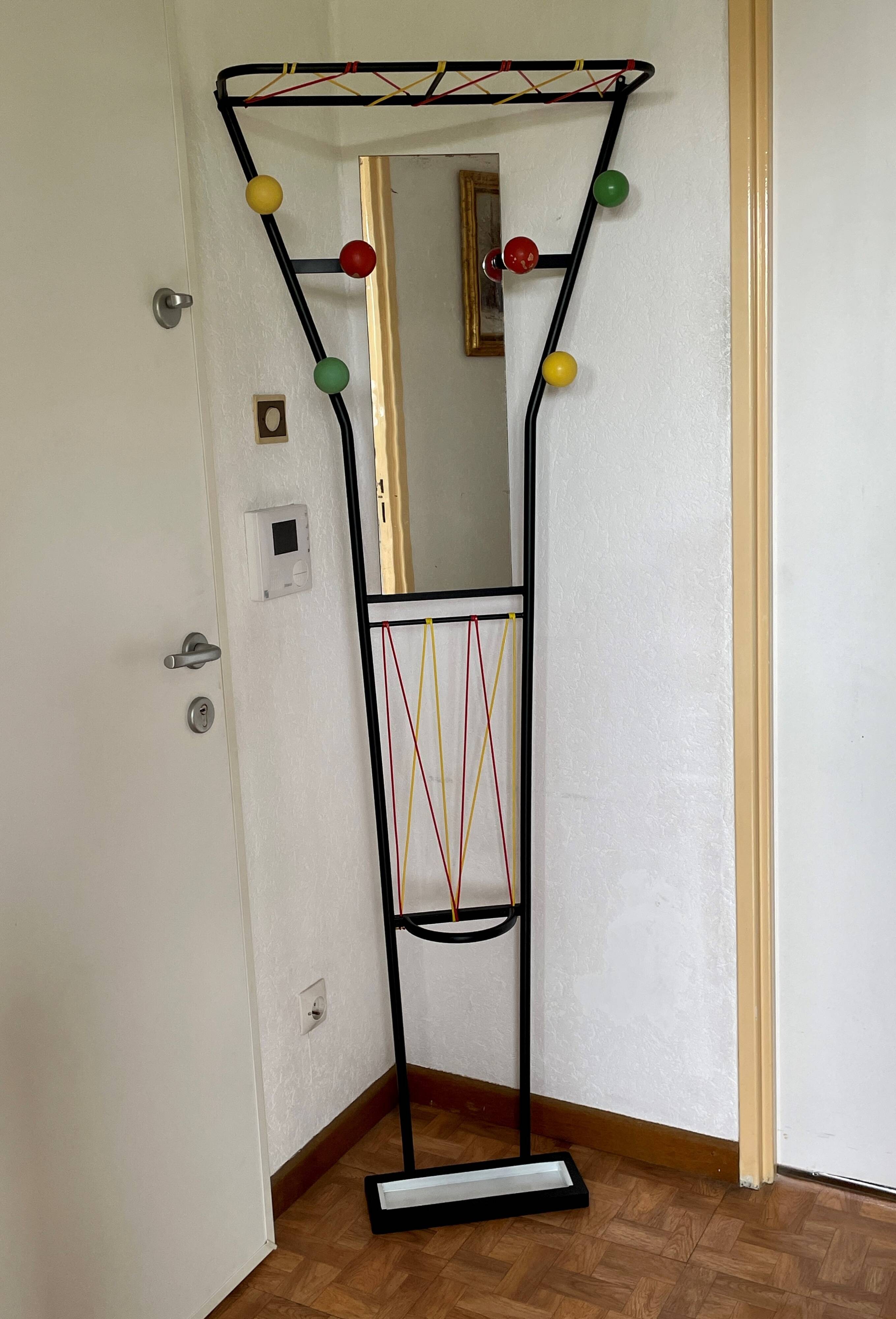 Dressing room wall coat rack vintage design 50 60