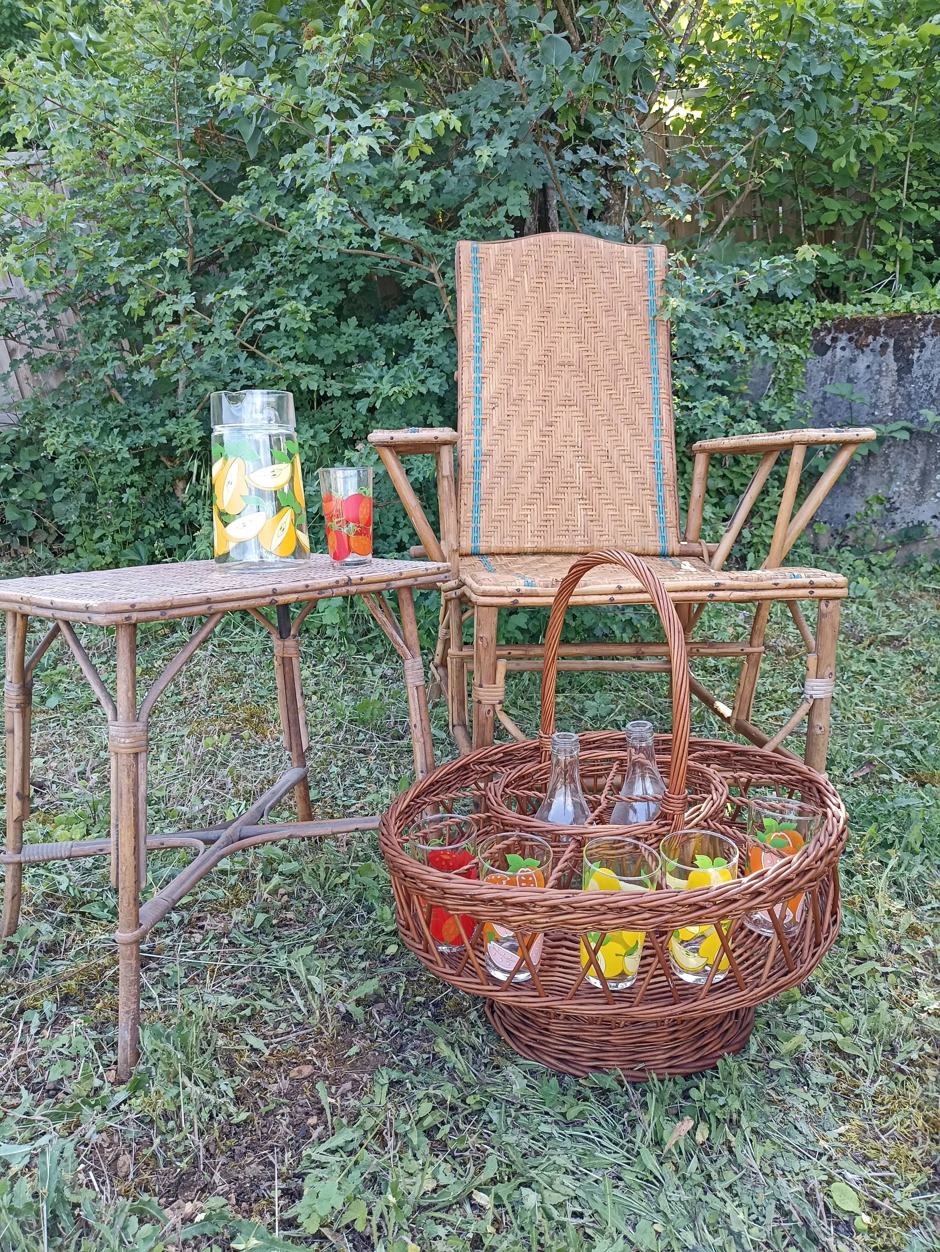 Wicker aperitif basket
