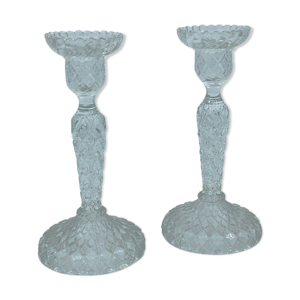 Paire de bougeoirs en