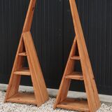 Etagère bibliothèque ou chevet en bois de pin, années 70