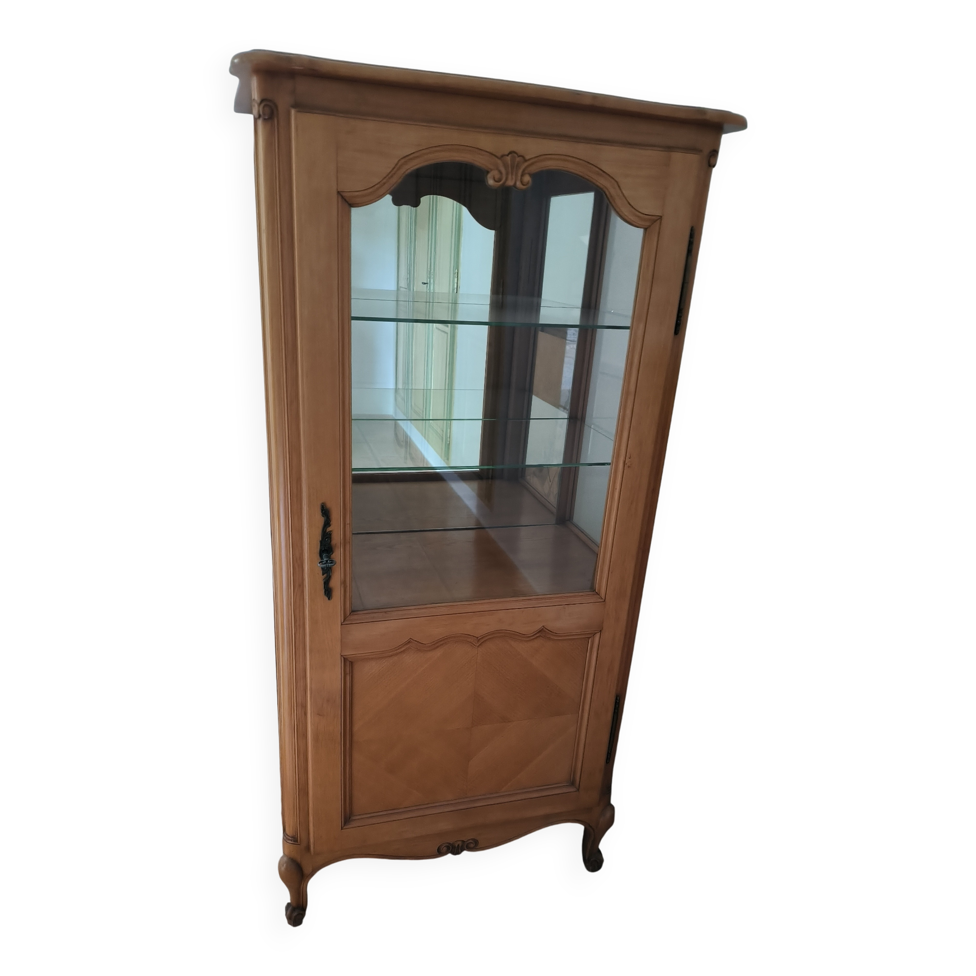 Antique solid wood display cabinet