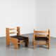 Pair of solid ash heaters, France circa 1970