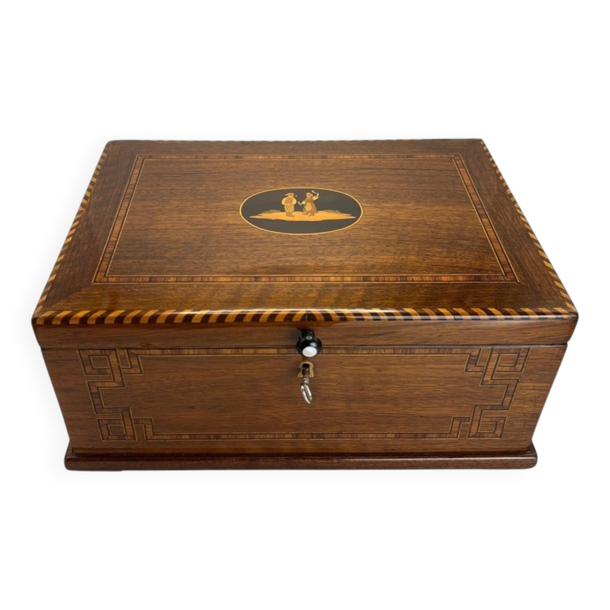 Biedermeier Box in Walnut on Oak, South Germany, 1850