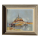 Mont Saint Michel Normandy seascape painting signed 57 x 49 cm