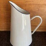 Enameled metal water pitcher