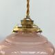 Pink glass walking lamp
