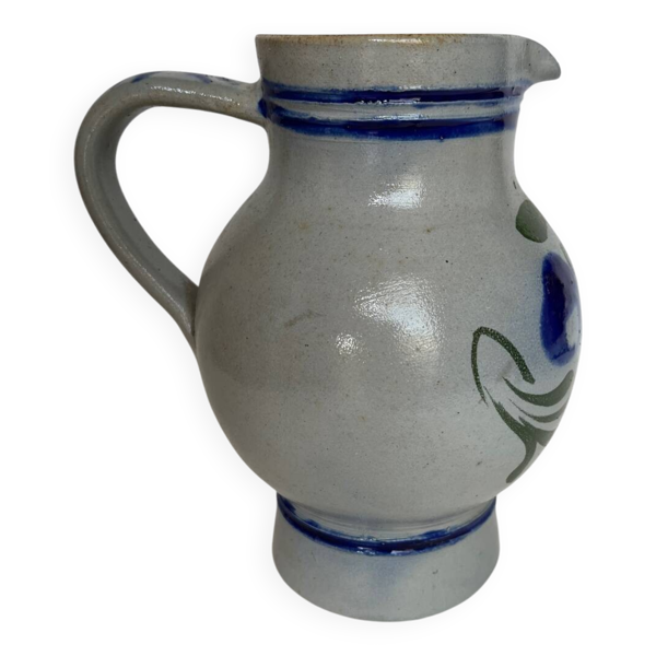 Pichet vintage en grès vernissé poterie Betschdorf
