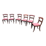 6 stamped English chairs
