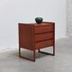 Danish chest of drawers in teak with sledge feet, 1960s