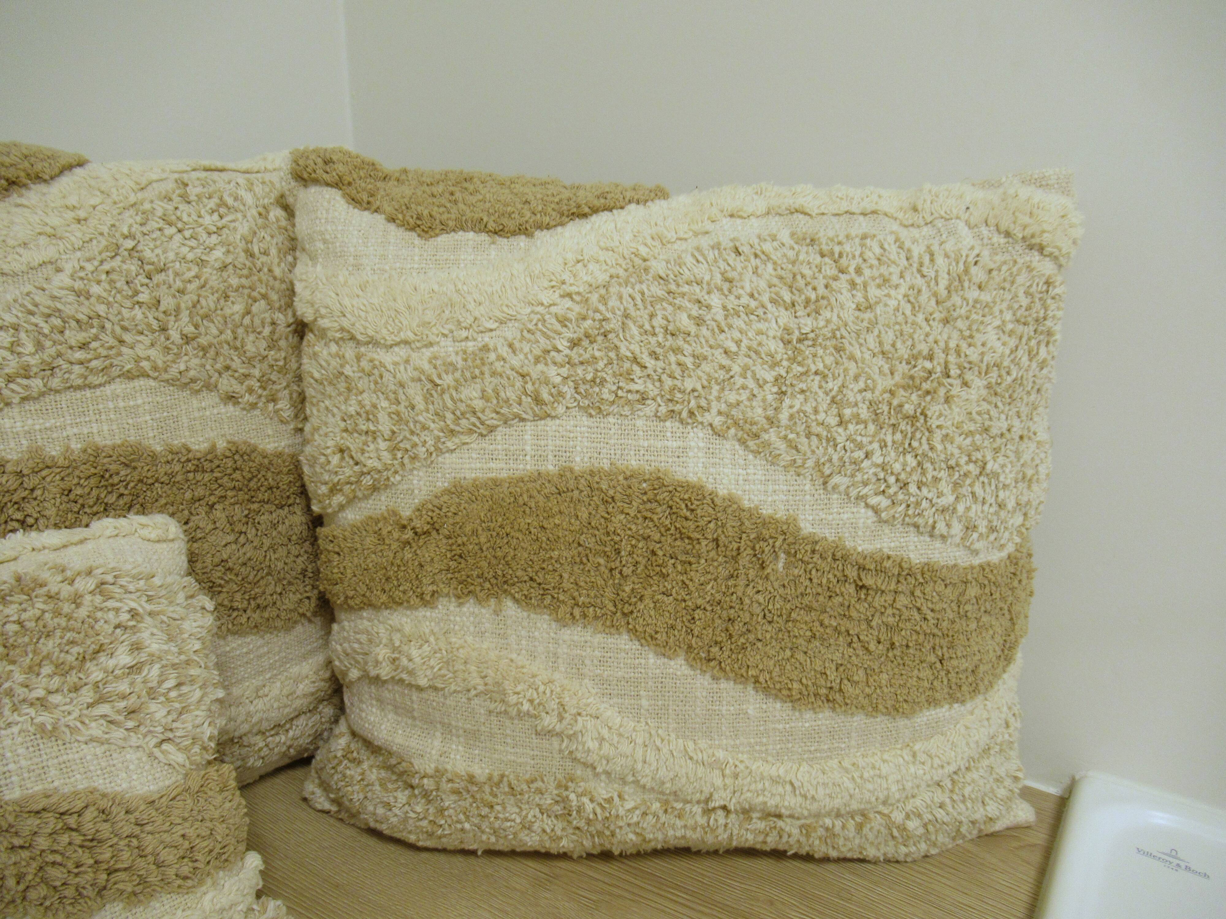 Tramas Ensemble de 3 coussins en coton NEUF