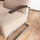 Fauteuil et ottoman Thonet 411 Bauhaus en tissu bouclé