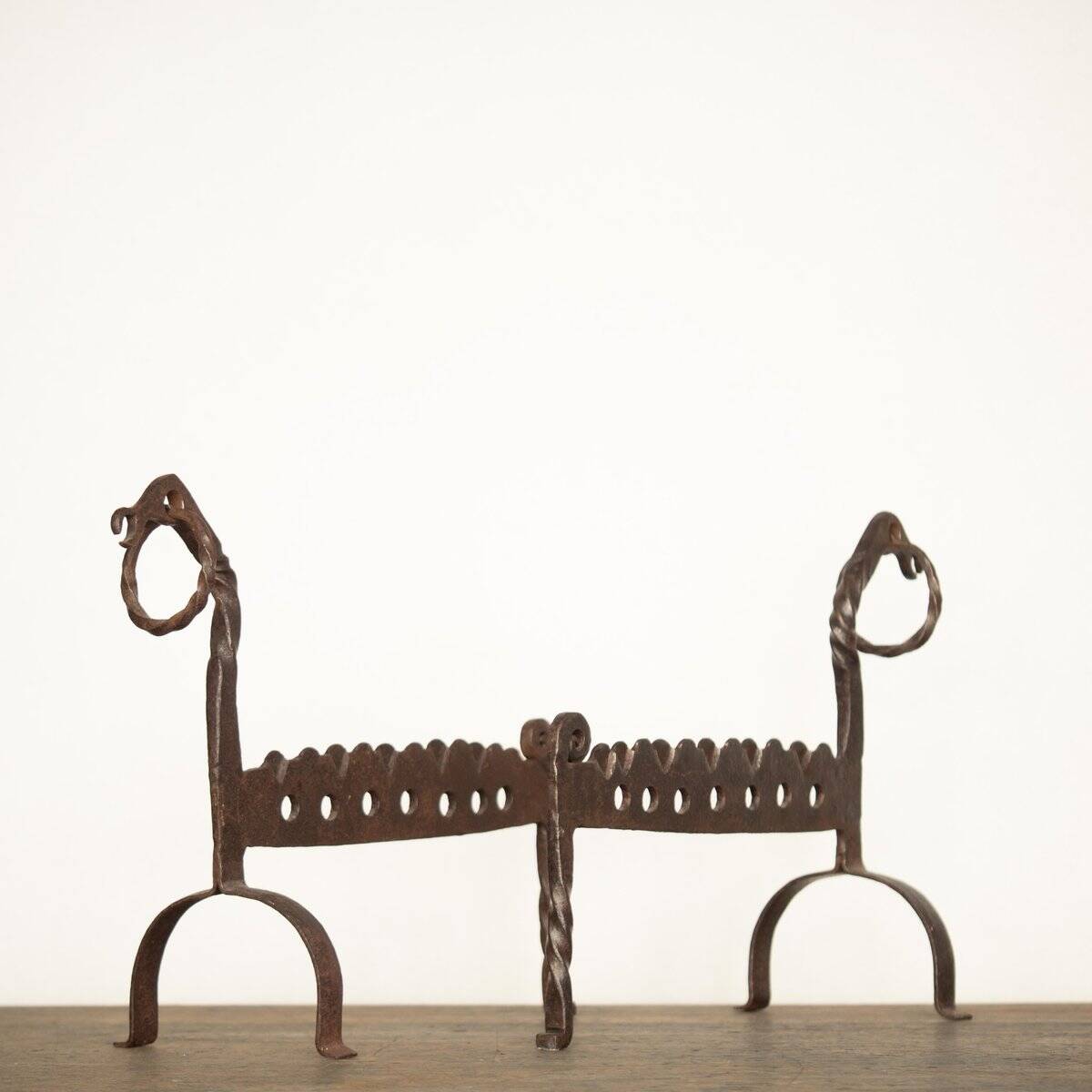 Hand-forged zoomorphic candle holders, Italy, 1950s, set of 2