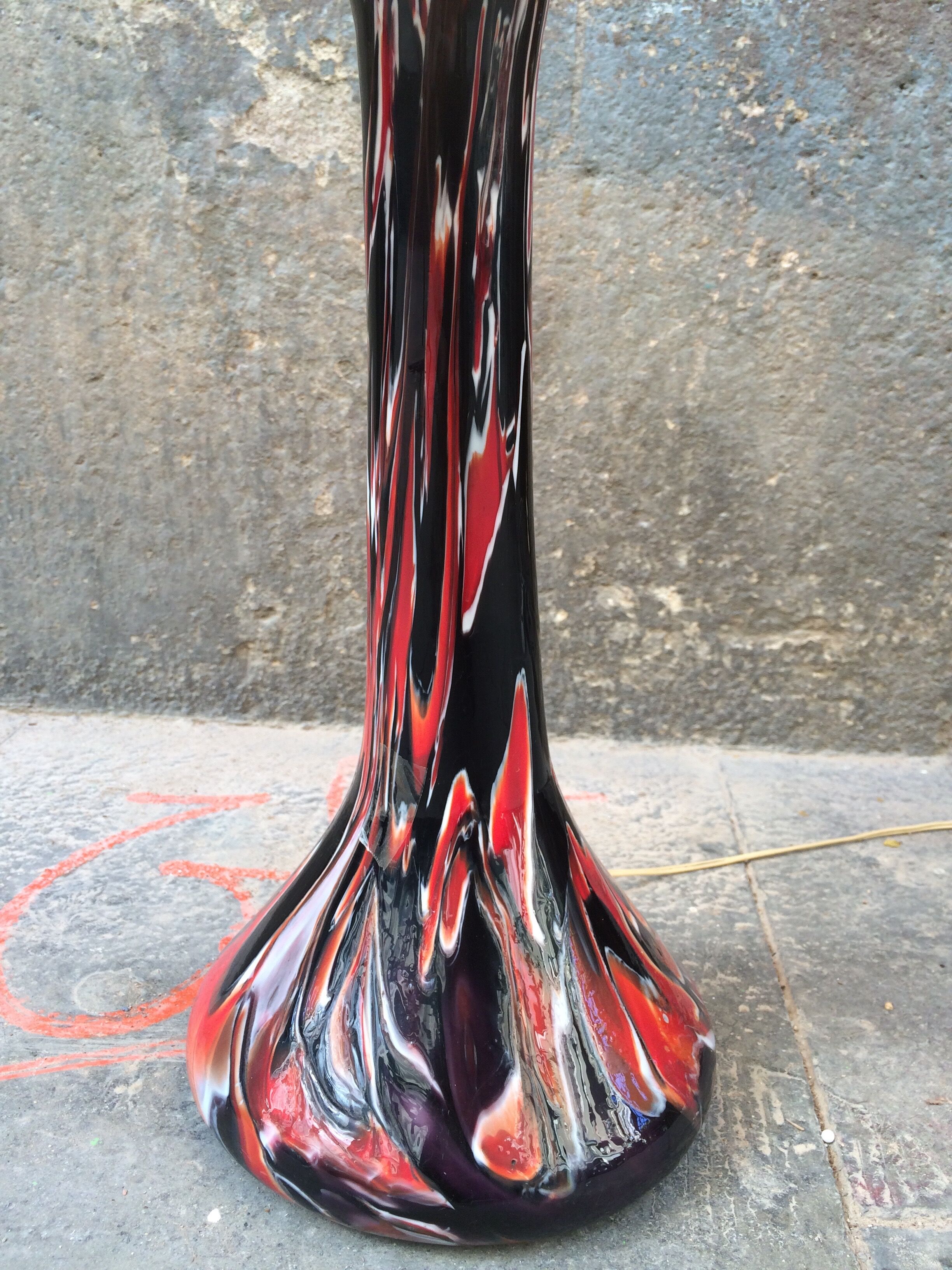 Ceramic lamp vintage and Japanese Lampshade