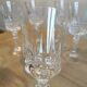 Service of 6 vintage water glasses in Luminarc chiseled glass