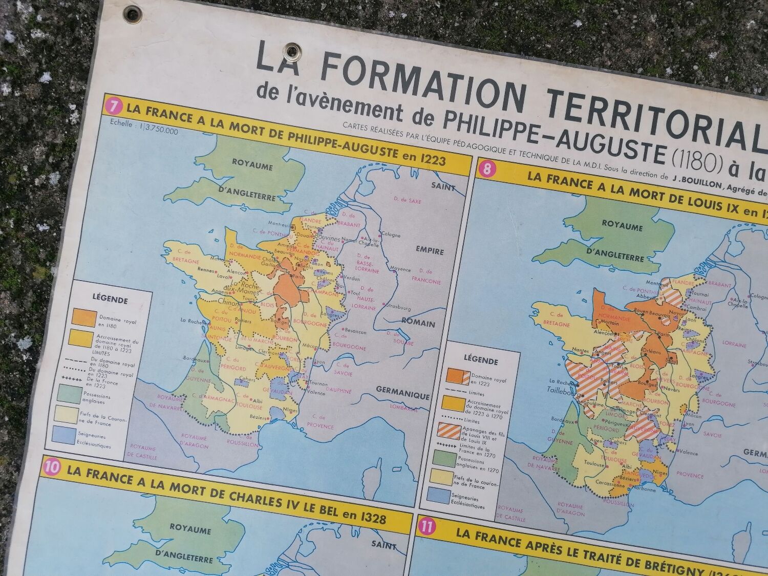 Former MDI school map / Territorial formation of the France