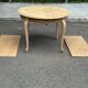 Table de repas ronde, ovale extensible en chêne poncé