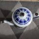 Antique BB Frères enamelled sheet metal coffee maker, Damier model