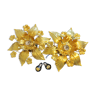 Golden flower sconces