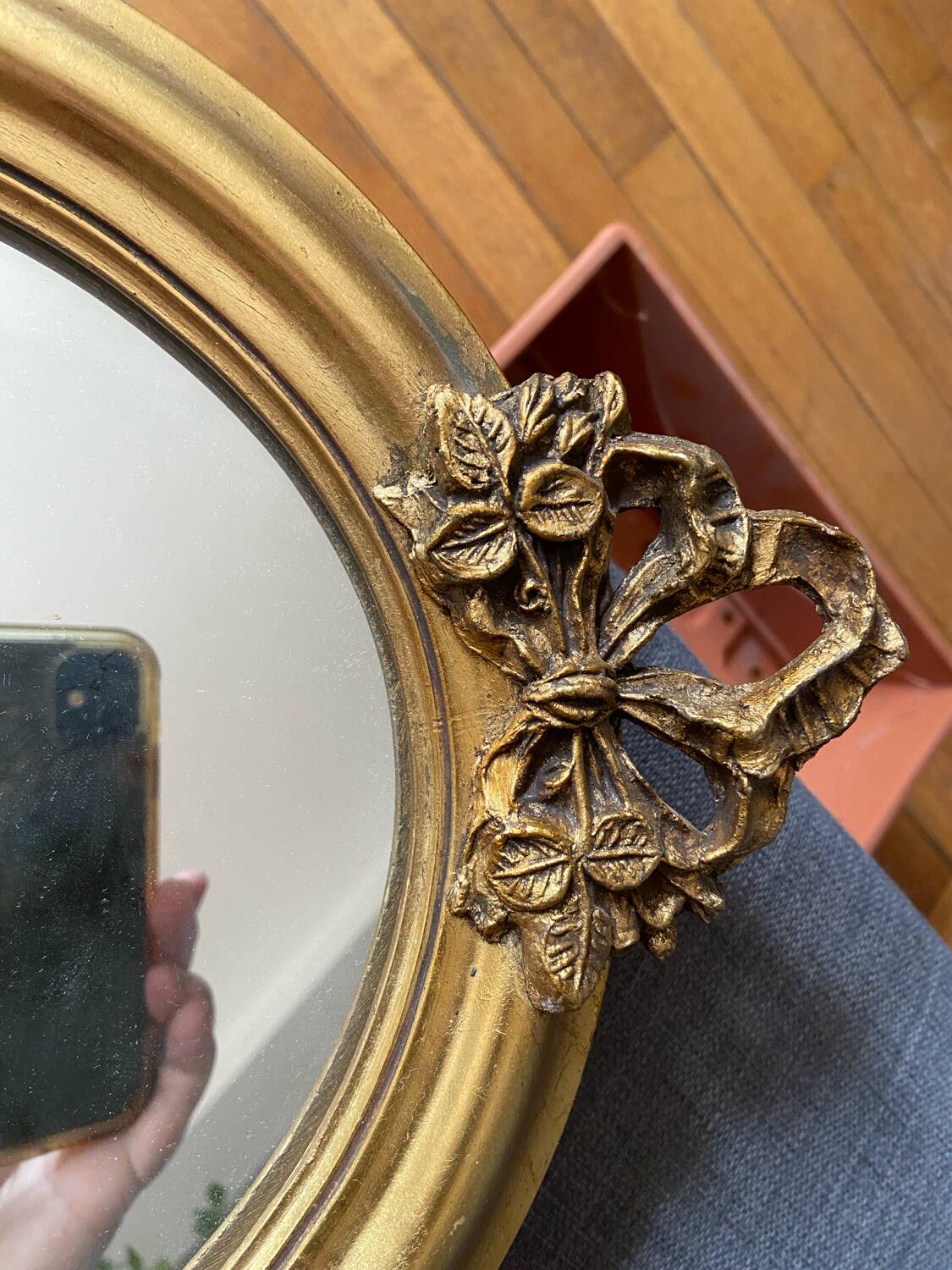Old golden mirror