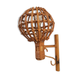 Rattan wall light