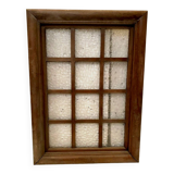 Fixed window with small panes in solid oak 20th century