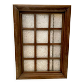 Fixed window with small panes in solid oak 20th century
