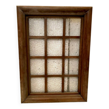 Fixed window with small panes in solid oak 20th century