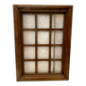 Fenêtre fixe a petits carreaux en chêne massif XX siècle