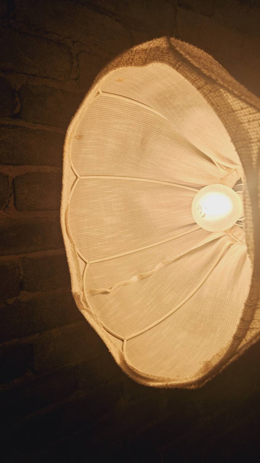 Danish pine floor lamp 1970 vintage