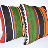Kilim cushion covers with Turkish stripes, set of 2
