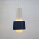 Old Danish design lamp in white/gray and blue colours - Denmark 60's