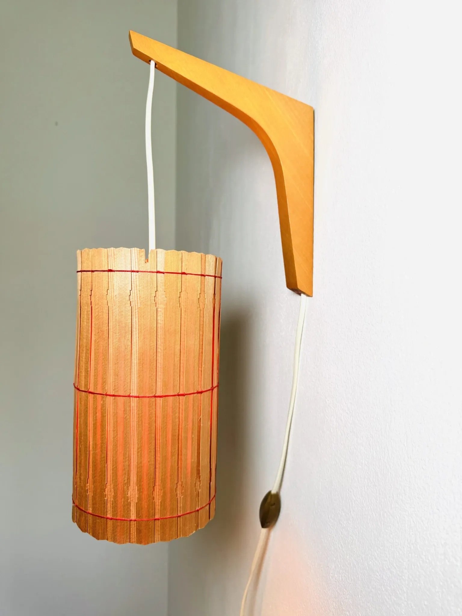 Pine Veneer Wall Lamp By Krásná Jibza For Uluv Bratislava, Former Czechoslovakia, 1950S