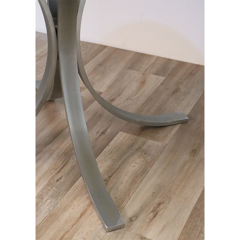 Vintage dining table in marble and steel 1970