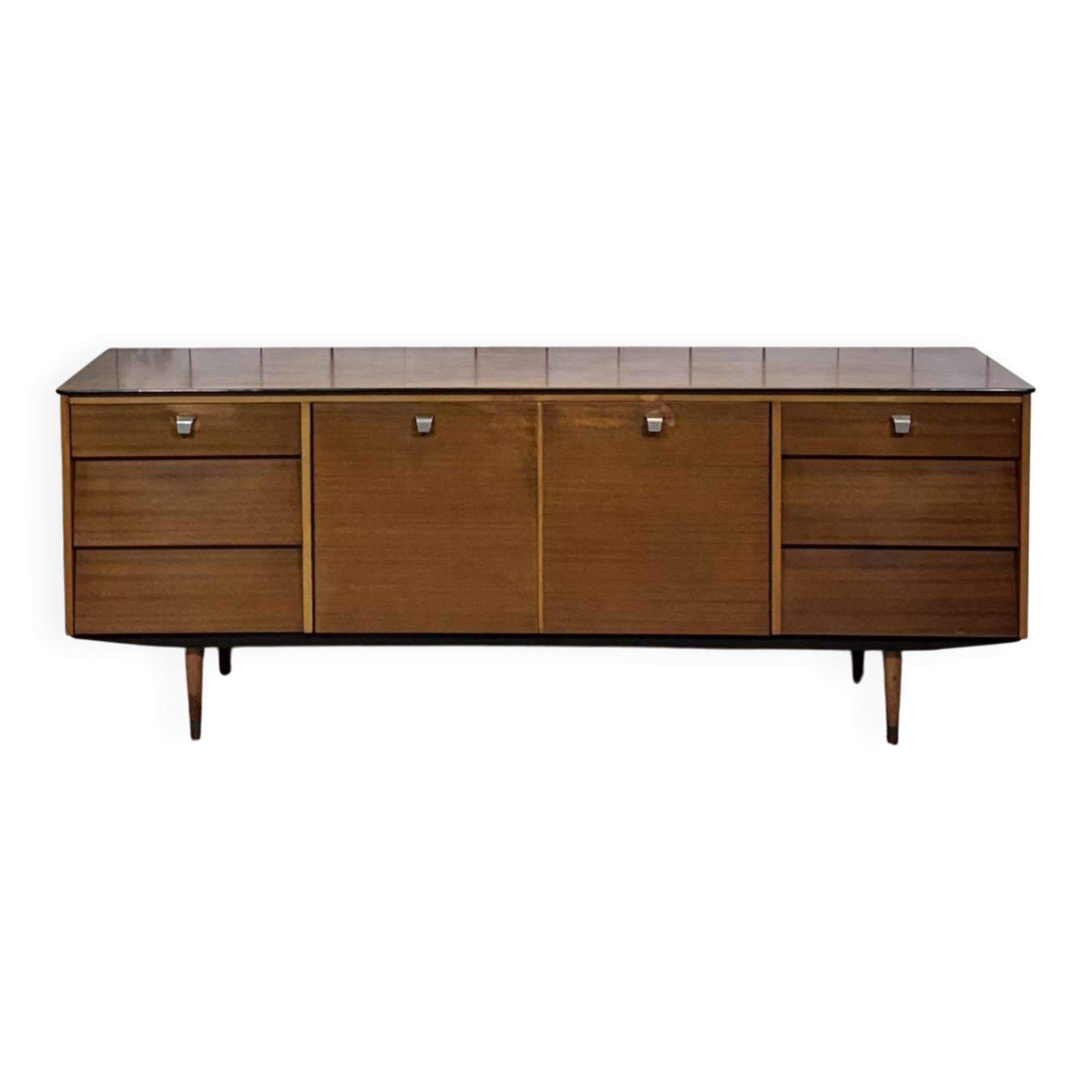 1970s English enfilade in mahogany