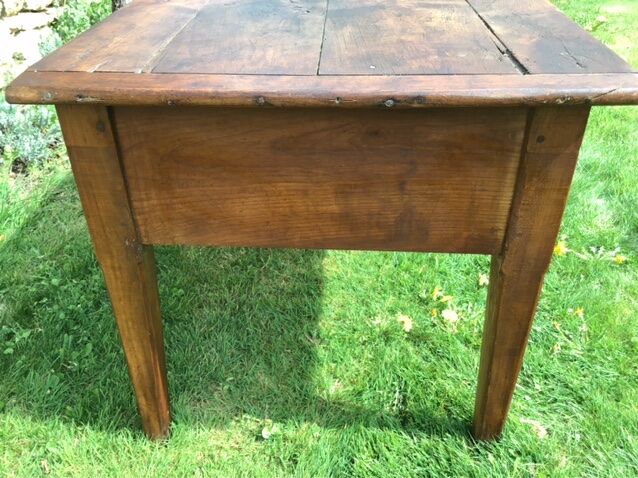 Solid wooden farm table mid-20th century